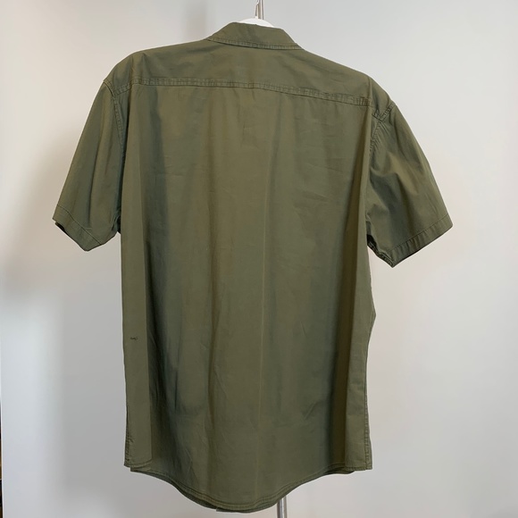 Olive Colored Button-Down w/ Pockets - Picture 2 of 2